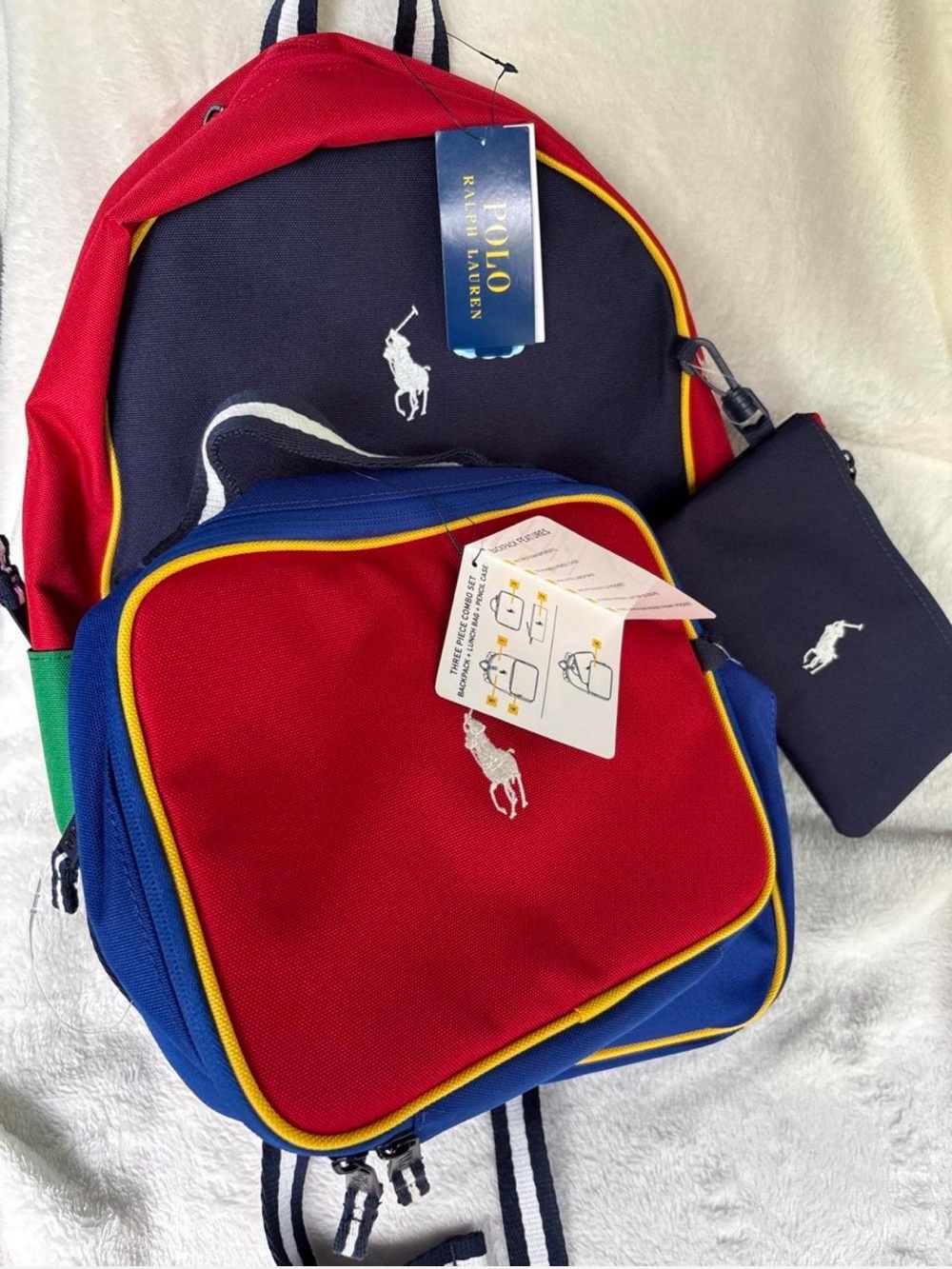 Polo Ralph Lauren Colour-Blocked Backpack & Lunch Tote Set - Picture 4 of 14